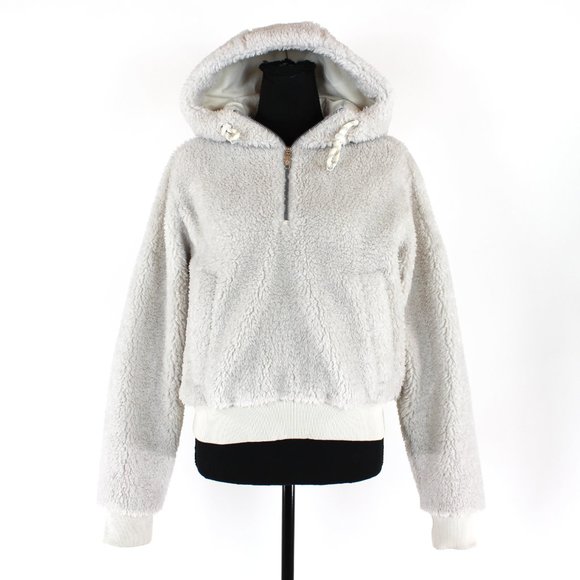 Lululemon Oh So Sherpa Half Zip Trench Hoodie Pullover 4 Kangaroo Pocket Jacket - Picture 2 of 9